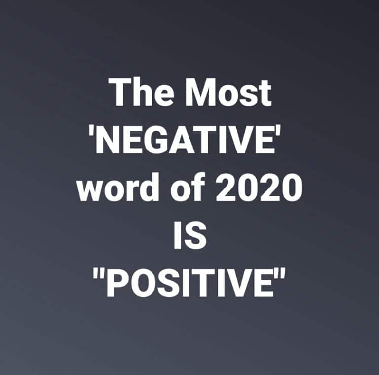 Negative words. The most negative Word of 2020 is 