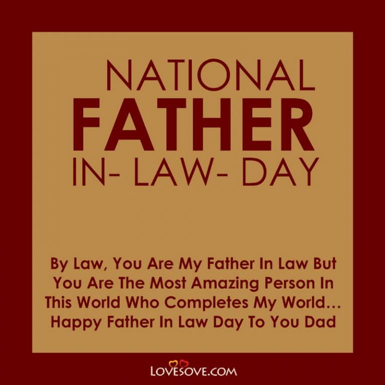 National FatherInLaw Day Wishes, Quotes, Messages & Status
