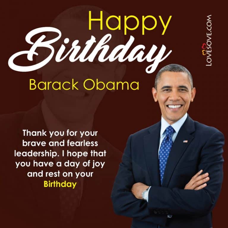 Barack Obama Birthday Wishes, Barack Obama Quotes, Status Images