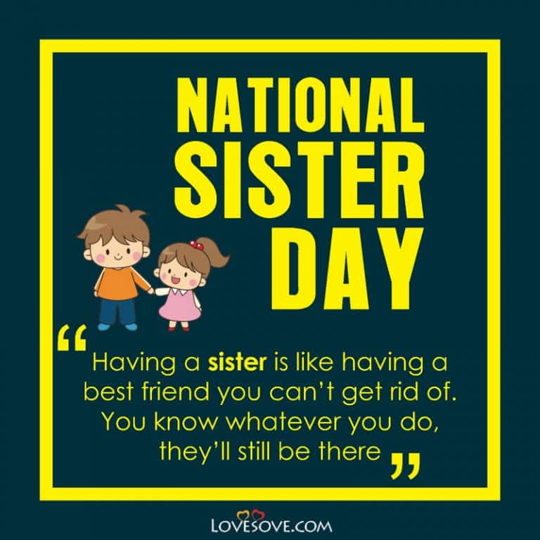 National Sister Day Best Wishes Status And Quotes