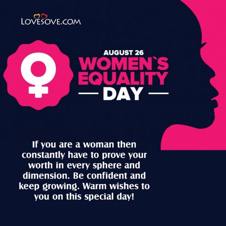 National Women's Equality Day Quotes, Women's Equality Thoughts & Status
