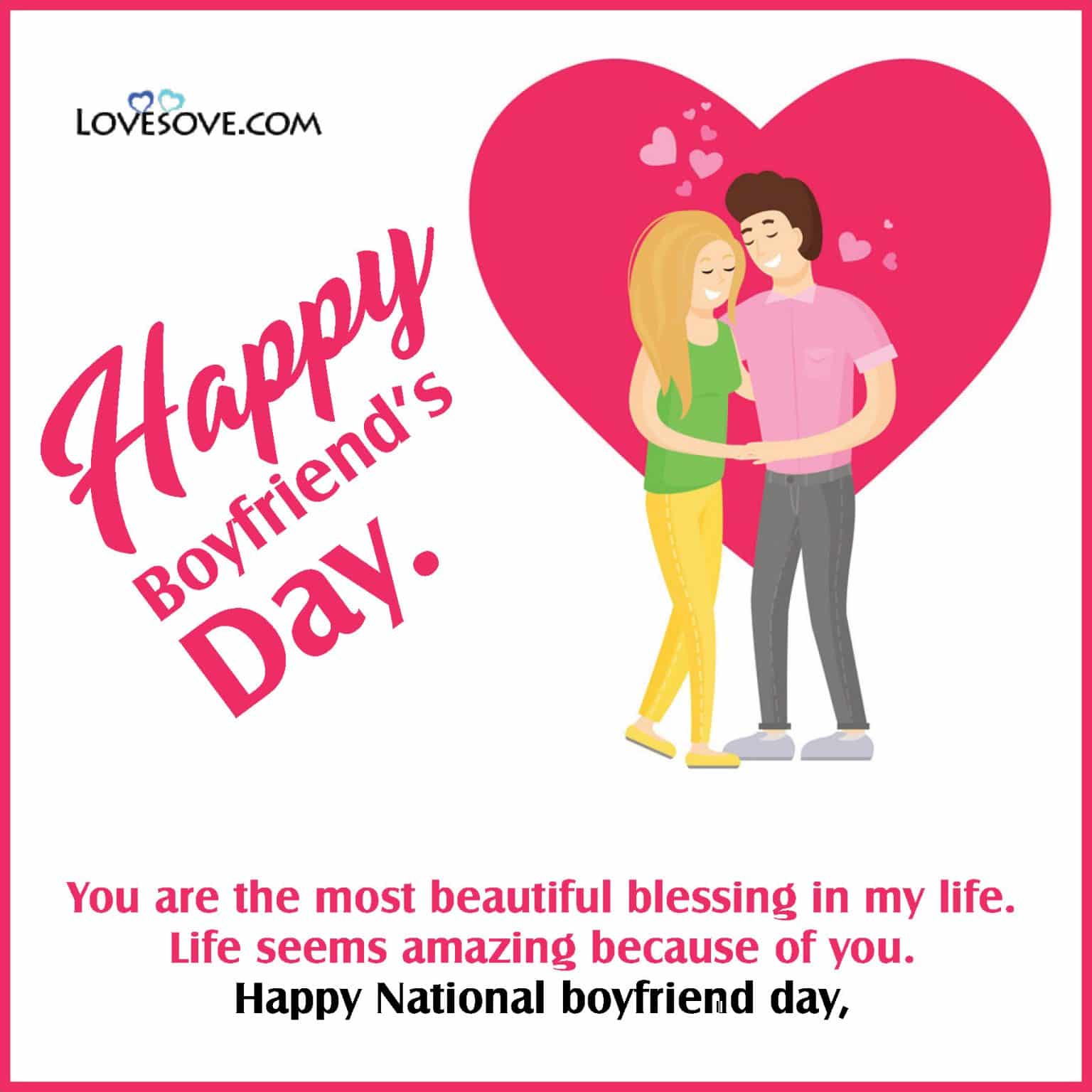 Happy National Boyfriend Day Wishes, Status, Messages & Quotes