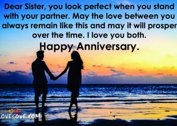 happy marriage anniversary sister and brother in law, quotes, wishes & status, anniversary wishes for sister & brother in law, happy anniversary sister and brother in law message lovesove