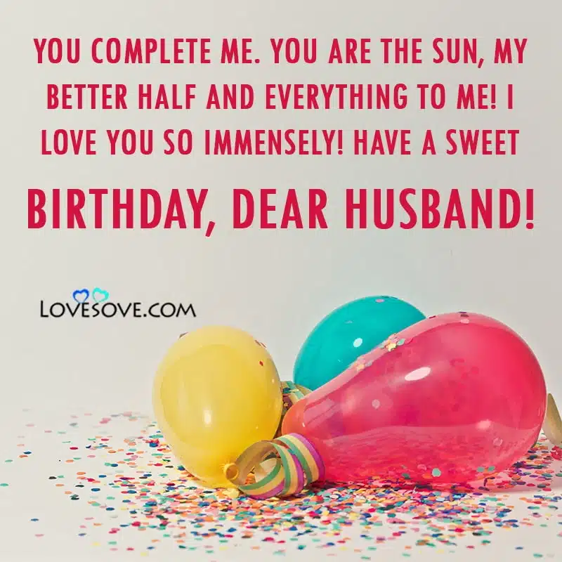 Sweet And Cute Birthday Wishes For Husband Wife Images